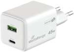 MediaRange Schnellladeadapter USB-A / USB-C&reg; PD QC 45 W wei&szlig;, 0.831x0.358x0.355