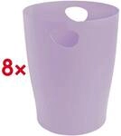 EXACOMPTA 8er-Pack Papierkorb &raquo;Aquarel Ecobin&laquo; 15 Liter violett, 26.3x35.5 cm