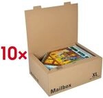 Colompac 10 Versandkartons &raquo;CP 098 Mailbox XL&laquo; braun, 46.5x18.4x34.9 cm