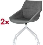 meet 2er-Set Besucherstuhl &raquo;Luge&laquo; grau, 45.5 cm