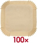 Papstar 100 Backpapierzuschnitte f&uuml;r Hei&szlig;luftfritteusen/Airfryer 16x16 cm, 16...
