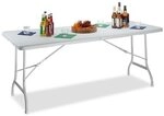 relaxdays Gartentisch klappbar BASTIAN 178 x 74 cm wei&szlig;