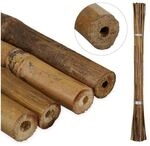 relaxdays 40er-Set Bambusst&auml;be 105 cm