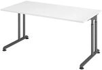 HAMMERBACHER Schreibtisch &raquo;Z-Line&laquo; 160 cm Gestell graphitfarben wei&szlig;, 160x82x80 cm