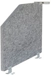 HAMMERBACHER Anbauset Tischtrennwand VARS1/5 Grau-meliertSilber, 73.5x50x2.5 cm