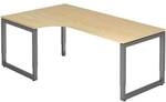 HAMMERBACHER Winkelschreibtisch &raquo;R-Line&laquo; 200 cm 90&deg;-Winkel Gestell graphitfb.