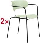 meet 2er-Pack Besucherstuhl &raquo;Bistro&laquo; gr&uuml;n, 53.5x45x54.5 cm
