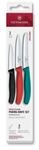 Victorinox Gem&uuml;semesser-Set &raquo;Swiss Classic&laquo; gr&uuml;n / rot / schwarz 3-tlg....