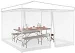 relaxdays Moskitonetz f&uuml;r 3 x 3 m Pavillon wei&szlig; wei&szlig;