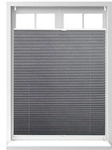 relaxdays Plissee Rollo 90 x 130 cm grau, 90x130 cm