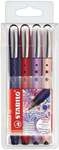 Stabilo Tintenroller &raquo;worker+ NatureCOLORS Wildflower Edtion&laquo; 0.5 mm 4 St&uuml;ck...
