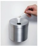 SZ Metall Wand-Aschenbecher silber, 15 cm