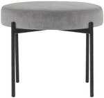 meet Runde Bank &raquo;Gaia&laquo; mit Samtbezug grau, 57.5x45.5x57.5 cm