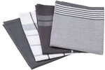 G&Ouml;ZZE 4er-Pack Baumwoll-Geschirrt&uuml;cher 50x70 cm grau, 50 cm