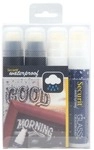 Securit 4er-Pack Kreidestifte &raquo;CHALKMARKERS Waterproof&laquo; 7-15 mm wei&szlig; wei&szlig;