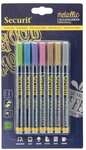 Securit 7er-Set Kreidestifte &raquo;CHALKMARKERS Metallic&laquo; 1-2 mm Rundspitze gr&uuml;n