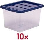 Bankers Box System 10x Aufbewahrungsbox 32,0/40,0/24,5 cm 22 L transparent, 24.5x40