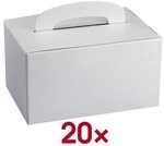 Papstar Einweg-Lunchboxen aus Pappe, 20 St&uuml;ck wei&szlig;, 15.5x12.5x22.5 cm