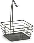 Zeller Obstkorb mit Bananenhalter silber, 36x26x26 cm