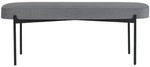 meet Ovale Bank &raquo;Gaia L&laquo; mit Stoffbezug grau, 118x45.5x42 cm