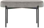 meet Ovale Bank &raquo;Gaia M&laquo; mit Samtbezug grau, 79x45.5x42 cm