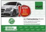 Sigel 2+1 Aktion: 3x Fahrtenbuch &raquo;FA614&laquo; (A6 quer) wei&szlig;, 14.8x10.5 cm