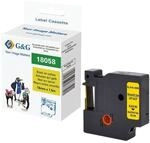 G&G Schrumpfschlauch ersetzt Dymo 18058 schwarz auf gelb 19 mm x 1,5 m schwarz,...
