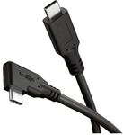 goobay USB-C 4.0 Kabel 90&deg; 240 W schwarz 3 m schwarz