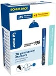 Pilot 20er-Pack Permanentmarke &raquo;100&laquo; blau