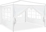relaxdays 4er-Set Seitenwand f&uuml;r Pavillon wei&szlig; wei&szlig;