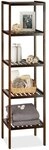 relaxdays Badregal Bambus mit 5 Ablagen 139,5 x 34,5 x 33 cm braun