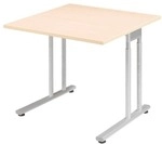 Geram&ouml;bel Schreibtisch &raquo;Lissabon&laquo; 80 cm manuell h&ouml;henverstellbar braun,...