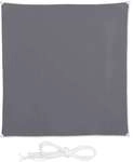 relaxdays Sonnensegel quadratisch 5 x 5 m grau