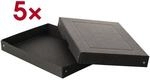 Falken Archiv-Box &raquo;PURE Box Black DIN A4 40mm&laquo; 5 St&uuml;ck schwarz, 24x4x32 cm