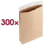 flexiPAK 300er-Pack Faltentaschen &raquo;classic Fixverschluss&laquo; B4 ohne Fenster...