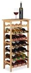 relaxdays Weinregal 28 Flaschen Bambus braun, 47x94x29 cm