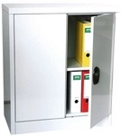 SZ Metall Stahlschrank mit Fl&uuml;gelt&uuml;ren, 80x90x40 cm