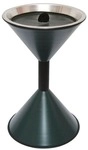 SZ Metall Stand-Aschenbecher &raquo;flache Kegel&raquo; grau, 40x71 cm