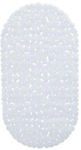 relaxdays Badewannenmatte Steinoptik oval 36x68 cm wei&szlig;