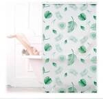 relaxdays Duschrollo mit Bl&auml;tter-Design gr&uuml;n 100 x 240 cm gr&uuml;n, 100 cm