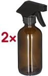 relaxdays 2er-Pack Glas-Spr&uuml;hflaschen 230 ml
