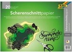 folia Scherenschnittpapier 35 x 50 cm 20 Blatt schwarz, 35x50 cm