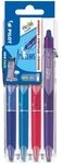 Pilot 4er-Etui Tintenroller &raquo;FriXion Clicker 0.7&laquo; Set2Go - L/LB/V/P