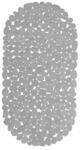 relaxdays Badewannenmatte Steinoptik oval 36x68 cm grau