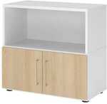 HAMMERBACHER Regalschrank &raquo;Flexwall&laquo; 80 cm breit 2 OH 2 T&uuml;ren wei&szlig;, 80x74.8x40 cm