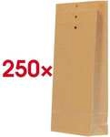 BONG 250er-Pack Musterbeutel &raquo;M60&laquo; ohne Fenster braun braun, 14x34.5 cm