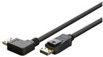 goobay DisplayPort-Kabel 90&deg; schwarz 5,0 m schwarz
