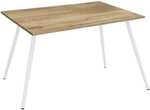 VCM Schreibtisch &raquo;Salia&laquo; 138x80 cm Gestell wei&szlig; braun, 138x70x50 cm