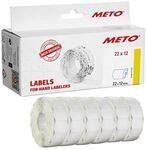 METO Preisetiketten 6 Rollen &agrave; 1000 Etiketten wei&szlig; 22,0 x 12,0 mm wei&szlig;