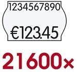 CreenLine 18er-Pack Preisauszeichnungsetiketten 26 x 16 mm wei&szlig; abl&ouml;sbar (je 1200